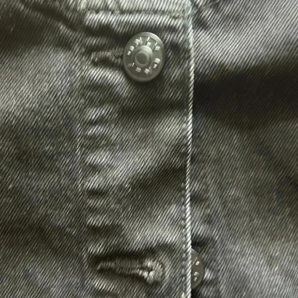 Only black denim  button down puff sleeve top - Picture 3 of 5